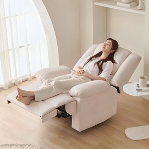 (할인쿠폰) 스칸디아 포근 1인용 기능성 패브릭 리클라이너 소파, 오트밀