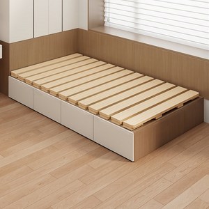 침대프레임 저상형침대프레임 접이식 원목침대프레임 미끄럼방지 침대깔판 슈퍼싱글침대프레임 통기성  매트리스깔판 킹침대프레임