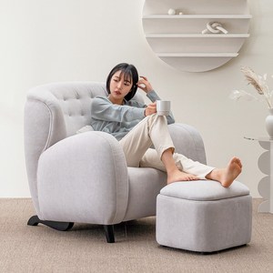 웰퍼니쳐 바비 아쿠아텍스 패브릭 1인용 암체어 카페 안락의자, 미스티그레이, 미스티그레이