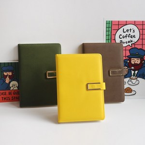 TRACKY 만년 2026 다이어리 고급 가죽, 각인 주문제작, 엘로우