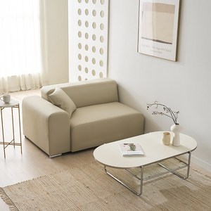 쏘즈 SSOZ 베니 2인용 가죽 소파, 아이보리