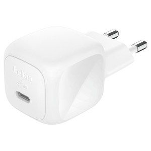 벨킨 부스트차지 45W USB C타입 PD3.2 초소형 고속 충전기 WCA013krWH, 1개, 화이트