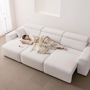 라자가구 미노르 4인용 소파 모션 리클라이너 슬라이드 무빙 패브릭 쇼파, 4인소파 아이보리