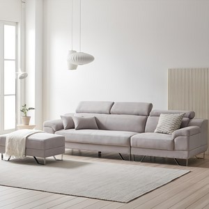 [초특가/지정일배송] 바로방가구 뮤스티 4인용 아쿠아텍스 패브릭 쇼파 거실 헤드레스트 방수 이지클린 4인 소파