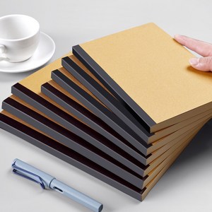 블랙 엣지 대용량 크라프트 노트 A5 (128매), 브라운, 1개