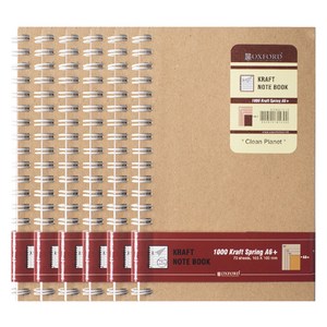 OXFORD 크라프트 절취스프링 A6 좌철 70매 6p 세트