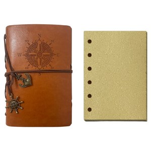 코쿠리 A6 다이어리 빈티지 가죽 노트 속지 세트 5W0888