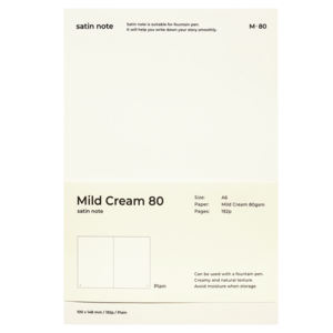 비온뒤 마일드 크림 새틴 노트 M80 A6 모눈