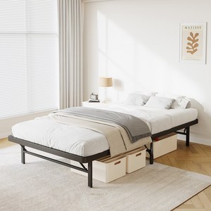 KURUA 침대프레임 설치 불필요 철제 접이식 고급 침대 매트리스 프레임