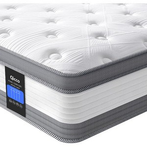 Qicco 침대 매트리스 무음 포켓스프링 바닥 매트리스, 25cm, 중간