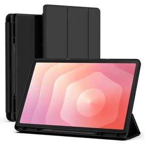 신지모루 스마트커버 펜슬 수납 태블릿 케이스, 블랙, 1개