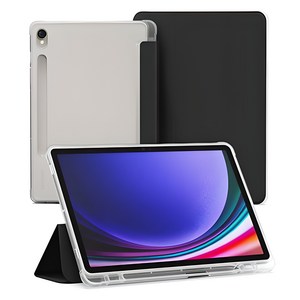 신지모루 클리어 애플펜슬 수납 태블릿PC 케이스, 블랙, 1개