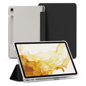 신지모루 클리어 애플펜슬 수납 태블릿PC 케이스, 블랙, 1개