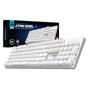 조이트론 게이밍 기계식 키보드, 화이트, JTMK-200L, 청축