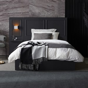 디아스침대 루이 호텔식 평상형 침대 + 매트리스 + 멀티패널 방문설치, 그레이