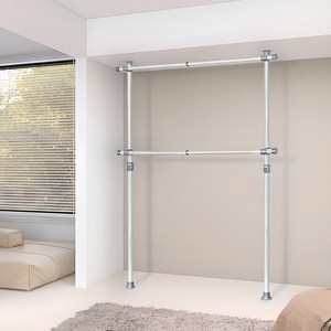 가화홈시스 38mm 튼튼한 굵은기둥 와이드가로봉 2단 B2200