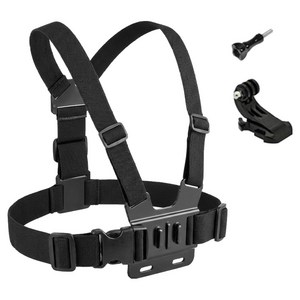 HOHO 액션캠 마운트 가슴벨트 자전거 라이딩 캠핑 스포츠 카메라 거치대 무광 블랙