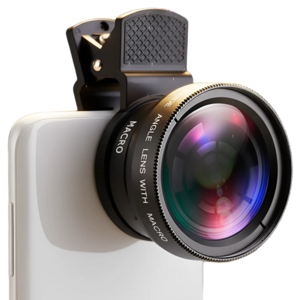 루나리브 탈부착식 휴대폰 광각 렌즈, 1개, 블랙