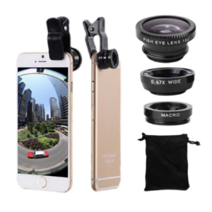 인사이드 어안렌즈 스마트폰 아이폰 갤러시 광각 렌즈, 블랙, 1개