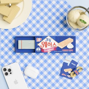 웨하스 도킹형 보조배터리 5000mAh, 크림(c타입)