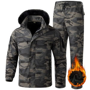 [ANYOU] 겨울 남성 방풍 방수 트기모 보온 상하 세트 방한복 웜 아웃도어 작업복  노동보호복 멀티포켓