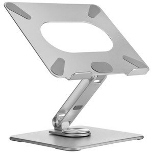 지마운트 360도 회전 알루미늄 노트북 거치대 GMT-NBR01, 실버, 1개