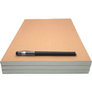 대용량 빈티지 크라프트 노트 A4 (128매), 1개, 브라운