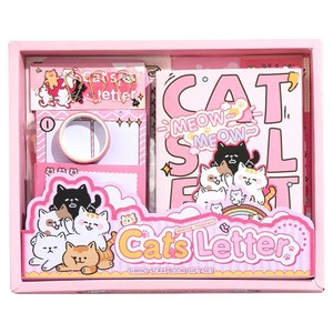 스티코니 스크랩북 다이어리 꾸미기 세트, 고양이의편지, 1세트
