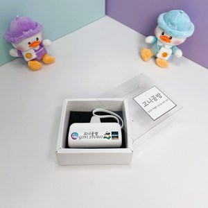 도킹형 보조배터리 주문제작 커스텀 사진 굿즈 각인 c to c 인쇄 선물 판촉물 소량 대량 단체 기념품