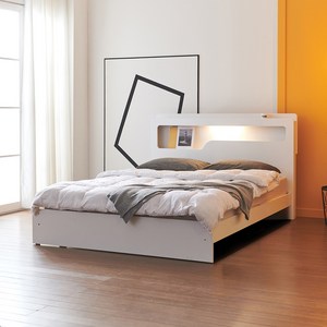 프린홈 뉴비앙 LED 일반 침대 프레임 (매트제외), 화이트