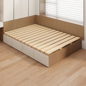 침대프레임 저상형침대프레임 접이식 원목침대프레임 미끄럼방지 침대깔판 슈퍼싱글침대프레임 통기성  매트리스깔판 킹침대프레임