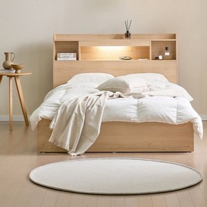 보루네오 코코 LED 3서랍 수납 침대 프레임 D