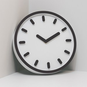온빛 인테리어 모던 무소음 벽시계, 블랙
