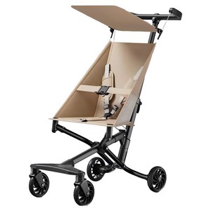 당일배송 휴대용 초경량 공항용 유모차 엄마 아빠 여행필수품 기내반입 트라이크 3살이상~8살미만 유모차, 라이트브라운