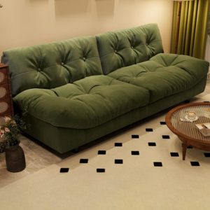 심플 스타일 쇼파 1200/1500mm 가정용 거실라운지소파, 그린(벨벳 소재)