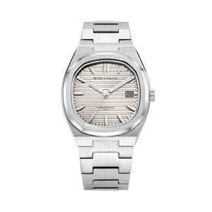 로만손 남성용 오디에 옥타고논 데이트 그레이다이얼 메탈시계 + 쇼핑백 RWTMMM3BF008WHGR0