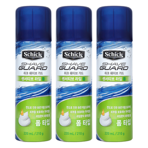 쉬크 쉐이브 가드 센서티브 라임 쉐이빙폼