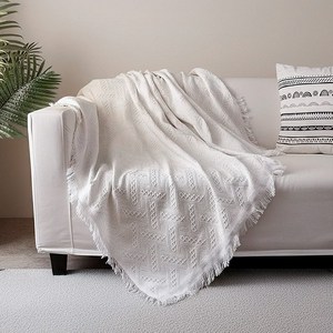 유니티23 감성 캠핑 리빙 패브릭 러그 매트 소파커버 블랭킷 밀크화이트