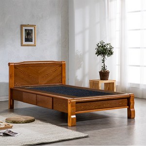 명품의료기 DS 205S 서랍형 싱글 게르마늄 돌침대, 브라운