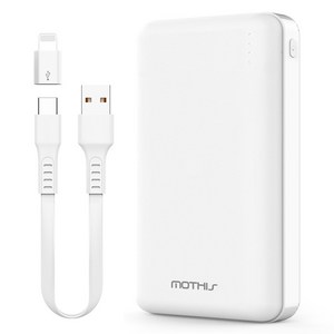 모디스 슬림 듀얼 보조배터리 20000mAh + C타입 케이블 + 8핀 젠더 세트