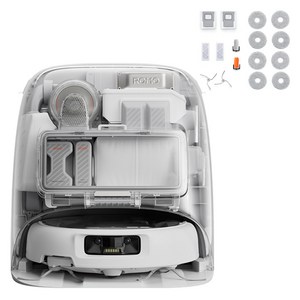 DJI ROMO P 로봇청소기 + 액세서리 키트 세트, 투명 + 화이트(청소기), 단일색상(키트), CR8E