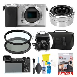 소니 A6400 16-50 KIT 실버 + 256GB + 카메라가방 + UV필터 + CPL필터 + 악세사리 패키지