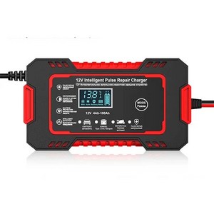 자동차 배터리 충전기, 12V 6A 펄스 수리 LCD 디스플레이, 스마트충전 , 자동차 오토바이