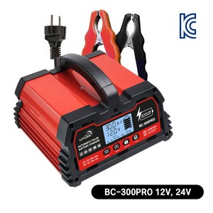 녹원 차량용 배터리 충전기 오토바이 화물차 트럭 스마트 자동 초고속충전, 2개, BC-300 PRO  12V24V-5A/10A/30A