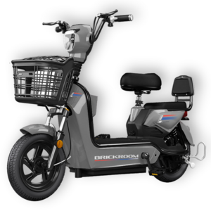 BRICKROOM 3세대 전기 자전거 자토바이 출퇴근 전동 스쿠터 2인용 바이크, 그레이