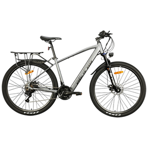 트레일블레이즈 프리미엄 포에버 MTB 전기 자전거 로드 싸이클 출퇴근 성인 고출력 PAS, 스카이 그레이, 경량스틸