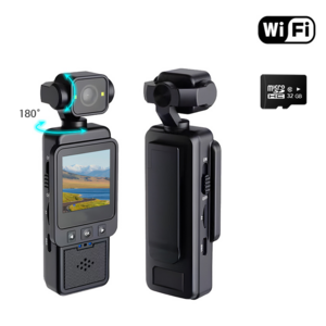 SMABAT 디지털 액션캠 고화소 충전식 액션 바디캠 카메라 초소형 액션캠 SD카드 포함