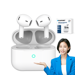 블라우풍트 ENC 노이즈 캔슬링 블루투스 이어폰, BLP-BE331W, 화이트