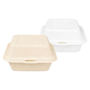 친환경 펄프 햄버거용기 도시락 샌드위치 배달용기 450ml
