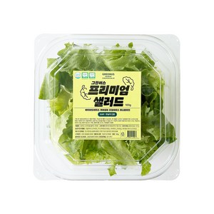 그린어스 무농약 친환경 유러피안 프리미엄 샐러드 간편 트레이, 100g, 10개